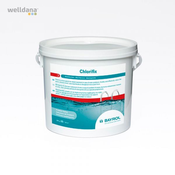 Se Chlorifix 5 kg klor granulat med klorstabilisator hos Poolonline.dk